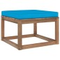 Outdoor-Fußhocker mit Kissen in Hellblau Outdoor-Fußhocker mit Kissen in Hellblau