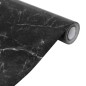 vidaXL Möbelfolie Selbstklebend Marmor-Optik Schwarz 90x500 cm PVC vidaXL Möbelfolie Selbstklebend Marmor-Optik Schwarz 90x500 cm PVC