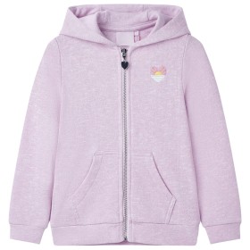 Kinder-Kapuzenpullover mit Reißverschluss Lila 140