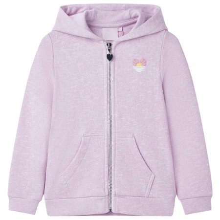 Kinder-Kapuzenpullover mit Reißverschluss Lila 140
