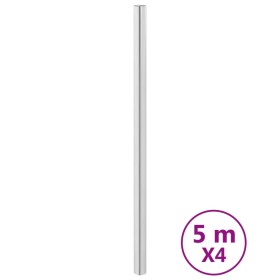 vidaXL Möbelfolien Selbstklebend Silbern 90x500 cm PET