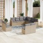 vidaXL 11-tlg. Garten-Sofagarnitur mit Kissen Beige Poly Rattan vidaXL 11-tlg. Garten-Sofagarnitur mit Kissen Beige Poly Rattan