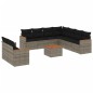 vidaXL 10-tlg. Garten-Sofagarnitur mit Kissen Grau Poly Rattan vidaXL 10-tlg. Garten-Sofagarnitur mit Kissen Grau Poly Rattan