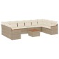 vidaXL 11-tlg. Garten-Sofagarnitur mit Kissen Beige Poly Rattan vidaXL 11-tlg. Garten-Sofagarnitur mit Kissen Beige Poly Rattan