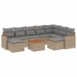 vidaXL 10-tlg. Garten-Sofagarnitur mit Kissen Beige Poly Rattan vidaXL 10-tlg. Garten-Sofagarnitur mit Kissen Beige Poly Rattan