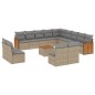 vidaXL 14-tlg. Garten-Sofagarnitur mit Kissen Beige Poly Rattan vidaXL 14-tlg. Garten-Sofagarnitur mit Kissen Beige Poly Rattan