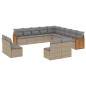 vidaXL 13-tlg. Garten-Sofagarnitur mit Kissen Beige Poly Rattan vidaXL 13-tlg. Garten-Sofagarnitur mit Kissen Beige Poly Rattan
