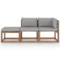 3-tlg. Garten-Lounge-Set aus Paletten mit Kissen Kiefernholz 3-tlg. Garten-Lounge-Set aus Paletten mit Kissen Kiefernholz