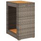 vidaXL Garten-Beistelltisch mit Holzplatte Grau 60x40x75cm Poly Rattan vidaXL Garten-Beistelltisch mit Holzplatte Grau 60x40x75cm Poly Rattan