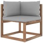 3-tlg. Garten-Lounge-Set aus Paletten mit Kissen Kiefernholz 3-tlg. Garten-Lounge-Set aus Paletten mit Kissen Kiefernholz