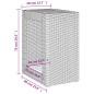 vidaXL Garten-Beistelltisch mit Holzplatte Grau 60x40x75cm Poly Rattan vidaXL Garten-Beistelltisch mit Holzplatte Grau 60x40x75cm Poly Rattan