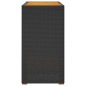 vidaXL Garten-Beistelltisch mit Holzplatte Schwarz Poly Rattan vidaXL Garten-Beistelltisch mit Holzplatte Schwarz Poly Rattan