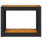 vidaXL Garten-Beistelltisch mit Holzplatte Schwarz Poly Rattan vidaXL Garten-Beistelltisch mit Holzplatte Schwarz Poly Rattan