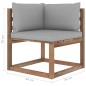 3-tlg. Garten-Lounge-Set aus Paletten mit Kissen Kiefernholz 3-tlg. Garten-Lounge-Set aus Paletten mit Kissen Kiefernholz