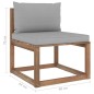 3-tlg. Garten-Lounge-Set aus Paletten mit Kissen Kiefernholz 3-tlg. Garten-Lounge-Set aus Paletten mit Kissen Kiefernholz