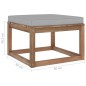 3-tlg. Garten-Lounge-Set aus Paletten mit Kissen Kiefernholz 3-tlg. Garten-Lounge-Set aus Paletten mit Kissen Kiefernholz