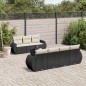 vidaXL 8-tlg. Garten-Sofagarnitur mit Kissen Schwarz Poly Rattan vidaXL 8-tlg. Garten-Sofagarnitur mit Kissen Schwarz Poly Rattan