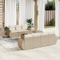 vidaXL 8-tlg. Garten-Sofagarnitur mit Kissen Beige Poly Rattan vidaXL 8-tlg. Garten-Sofagarnitur mit Kissen Beige Poly Rattan