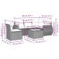 vidaXL 6-tlg. Garten-Sofagarnitur mit Kissen Grau Poly Rattan vidaXL 6-tlg. Garten-Sofagarnitur mit Kissen Grau Poly Rattan