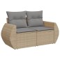 vidaXL 7-tlg. Garten-Sofagarnitur mit Kissen Beige Poly Rattan vidaXL 7-tlg. Garten-Sofagarnitur mit Kissen Beige Poly Rattan