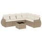 vidaXL 7-tlg. Garten-Sofagarnitur mit Kissen Beige Poly Rattan vidaXL 7-tlg. Garten-Sofagarnitur mit Kissen Beige Poly Rattan