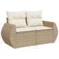 vidaXL 7-tlg. Garten-Sofagarnitur mit Kissen Beige Poly Rattan vidaXL 7-tlg. Garten-Sofagarnitur mit Kissen Beige Poly Rattan