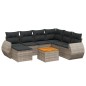 vidaXL 8-tlg. Garten-Sofagarnitur mit Kissen Grau Poly Rattan vidaXL 8-tlg. Garten-Sofagarnitur mit Kissen Grau Poly Rattan