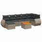 vidaXL 8-tlg. Garten-Sofagarnitur mit Kissen Grau Poly Rattan vidaXL 8-tlg. Garten-Sofagarnitur mit Kissen Grau Poly Rattan