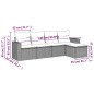 vidaXL 5-tlg. Garten-Sofagarnitur mit Kissen Schwarz Poly Rattan vidaXL 5-tlg. Garten-Sofagarnitur mit Kissen Schwarz Poly Rattan