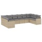 vidaXL 10-tlg. Garten-Sofagarnitur mit Kissen Beige Poly Rattan vidaXL 10-tlg. Garten-Sofagarnitur mit Kissen Beige Poly Rattan