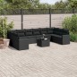 vidaXL 11-tlg. Garten-Sofagarnitur mit Kissen Schwarz Poly Rattan vidaXL 11-tlg. Garten-Sofagarnitur mit Kissen Schwarz Poly Rattan
