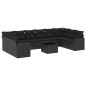 vidaXL 11-tlg. Garten-Sofagarnitur mit Kissen Schwarz Poly Rattan vidaXL 11-tlg. Garten-Sofagarnitur mit Kissen Schwarz Poly Rattan