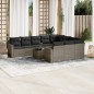 vidaXL 11-tlg. Garten-Sofagarnitur mit Kissen Grau Poly Rattan vidaXL 11-tlg. Garten-Sofagarnitur mit Kissen Grau Poly Rattan