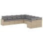 vidaXL 10-tlg. Garten-Sofagarnitur mit Kissen Beige Poly Rattan vidaXL 10-tlg. Garten-Sofagarnitur mit Kissen Beige Poly Rattan