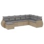 vidaXL 8-tlg. Garten-Sofagarnitur mit Kissen Beige Poly Rattan vidaXL 8-tlg. Garten-Sofagarnitur mit Kissen Beige Poly Rattan
