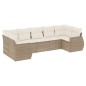 vidaXL 7-tlg. Garten-Sofagarnitur mit Kissen Beige Poly Rattan vidaXL 7-tlg. Garten-Sofagarnitur mit Kissen Beige Poly Rattan