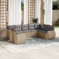 vidaXL 9-tlg. Garten-Sofagarnitur mit Kissen Beige Poly Rattan vidaXL 9-tlg. Garten-Sofagarnitur mit Kissen Beige Poly Rattan
