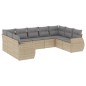 vidaXL 9-tlg. Garten-Sofagarnitur mit Kissen Beige Poly Rattan vidaXL 9-tlg. Garten-Sofagarnitur mit Kissen Beige Poly Rattan