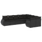 vidaXL 9-tlg. Garten-Sofagarnitur mit Kissen Schwarz Poly Rattan vidaXL 9-tlg. Garten-Sofagarnitur mit Kissen Schwarz Poly Rattan