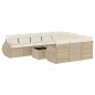vidaXL 11-tlg. Garten-Sofagarnitur mit Kissen Beige Poly Rattan vidaXL 11-tlg. Garten-Sofagarnitur mit Kissen Beige Poly Rattan