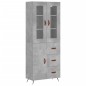 Highboard Betongrau 69,5x34x180 cm Holzwerkstoff Highboard Betongrau 69,5x34x180 cm Holzwerkstoff
