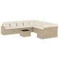 vidaXL 11-tlg. Garten-Sofagarnitur mit Kissen Beige Poly Rattan vidaXL 11-tlg. Garten-Sofagarnitur mit Kissen Beige Poly Rattan