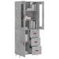 Highboard Betongrau 69,5x34x180 cm Holzwerkstoff Highboard Betongrau 69,5x34x180 cm Holzwerkstoff