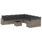 vidaXL 11-tlg. Garten-Sofagarnitur mit Kissen Grau Poly Rattan vidaXL 11-tlg. Garten-Sofagarnitur mit Kissen Grau Poly Rattan