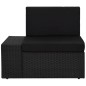 10-tlg. Garten-Lounge-Set mit Kissen Schwarz Poly Rattan 10-tlg. Garten-Lounge-Set mit Kissen Schwarz Poly Rattan