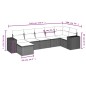 vidaXL 7-tlg. Garten-Sofagarnitur mit Kissen Schwarz Poly Rattan vidaXL 7-tlg. Garten-Sofagarnitur mit Kissen Schwarz Poly Rattan