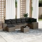 vidaXL 8-tlg. Garten-Sofagarnitur mit Kissen Grau Poly Rattan vidaXL 8-tlg. Garten-Sofagarnitur mit Kissen Grau Poly Rattan