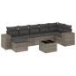 vidaXL 8-tlg. Garten-Sofagarnitur mit Kissen Grau Poly Rattan vidaXL 8-tlg. Garten-Sofagarnitur mit Kissen Grau Poly Rattan