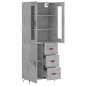 Highboard Betongrau 69,5x34x180 cm Holzwerkstoff Highboard Betongrau 69,5x34x180 cm Holzwerkstoff