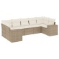 vidaXL 7-tlg. Garten-Sofagarnitur mit Kissen Beige Poly Rattan vidaXL 7-tlg. Garten-Sofagarnitur mit Kissen Beige Poly Rattan